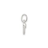 Sterling Silver Letter N Pendant with Pink Enamel Flower, Floral Initial Charm for Women