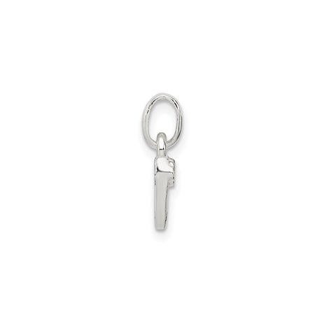 Sterling Silver Letter N Pendant with Pink Enamel Flower, Floral Initial Charm for Women