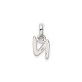 Sterling Silver Letter N Pendant with Pink Enamel Flower, Floral Initial Charm for Women
