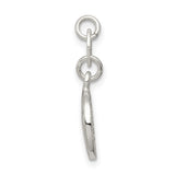 Round Cut-Out Paw Print Charm Pendant in Real 925 Sterling Silver