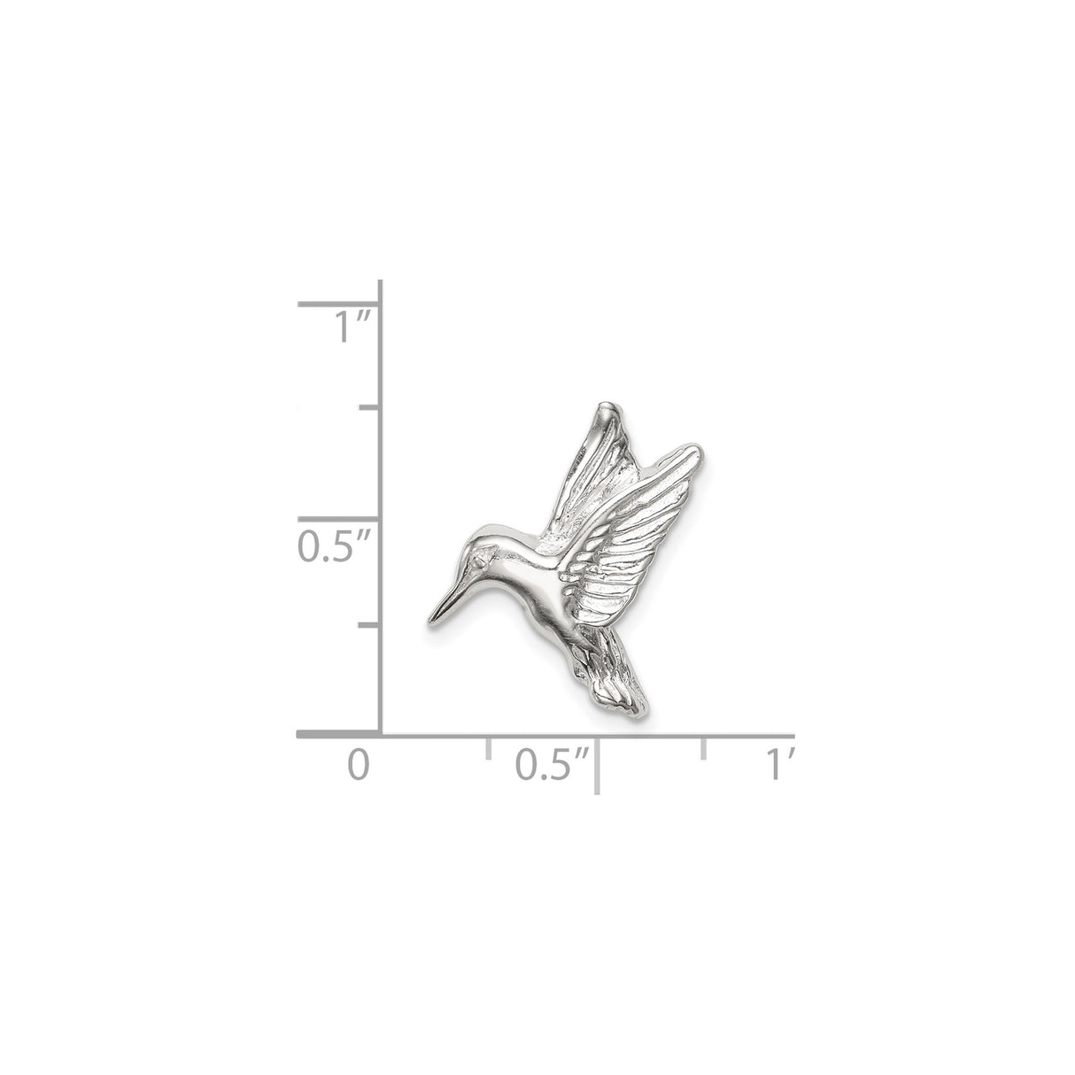 Sterling Silver Hummingbird Pendant with Detailed Bird Design, Nature-Inspired Jewelry for Women