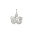 Sterling Silver Theater Pendant with Comedy and Tragedy Masks, Drama Charm