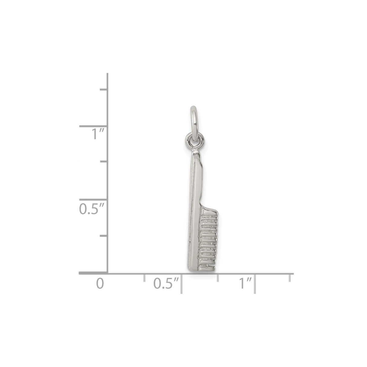 Sterling Silver Comb Pendant, Hair Comb Charm Symbolizing Beauty and Self-Care
