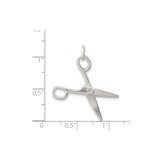 Sterling Silver Scissors Pendant Charm, Realistic Craftsmanship Symbol, Ideal for Hairstylists or Crafters
