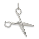 Sterling Silver Scissors Pendant Charm, Realistic Craftsmanship Symbol, Ideal for Hairstylists or Crafters