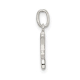 Sterling Silver Mom Pendant with Heart Symbol, Polished Family Tribute Jewelry