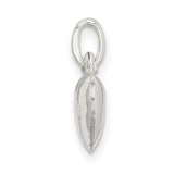 Sterling Silver Heart Pendant Charm with Script Love Engraving, Reversible Puff Heart Design