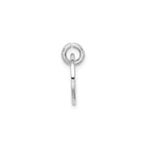 Sterling Silver Round Pendant with Mad Love Message, Modern Minimalist Charm