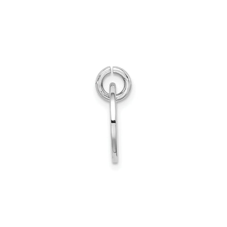 Sterling Silver Round Pendant with Mad Love Message, Modern Minimalist Charm