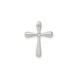 Sterling Silver Cross Pendant with Diamond Accent, Minimalist Tapered Design