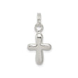 Sterling Silver Cross Pendant with Mirror Finish, Sleek Modern Faith Design for Men and Women
