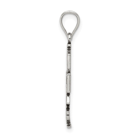 Sterling Silver Crucifix Pendant with Caravaca Double Cross and Angel Detail