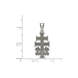 Sterling Silver Crucifix Pendant with Caravaca Double Cross and Angel Detail