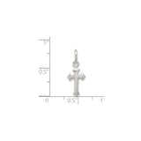 Sterling Silver Cross Pendant with Fleur de Lis Gothic Design for Men and Women