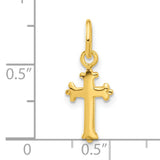 Sterling Silver Cross Pendant, Polished Minimalist Religious Jewelry for Men and Women