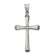 Antiqued and Brushed Latin Cross Charm Pendant in Real 925 Sterling Silver