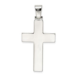 Sterling Silver Faith Pendant with Textured Cross, Unisex Spiritual Charm