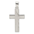 Sterling Silver Faith Pendant with Textured Cross, Unisex Spiritual Charm
