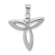 Sterling Silver Celtic Triquetra Pendant with Angel Design and Openwork Knot Symbolism