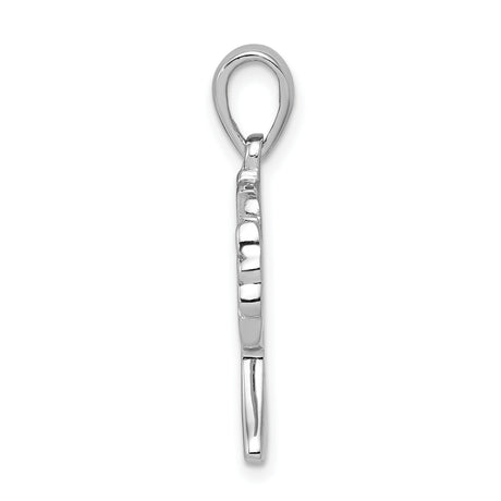 Sterling Silver Celtic Cross Pendant with Floral Charm Design for Men and Women