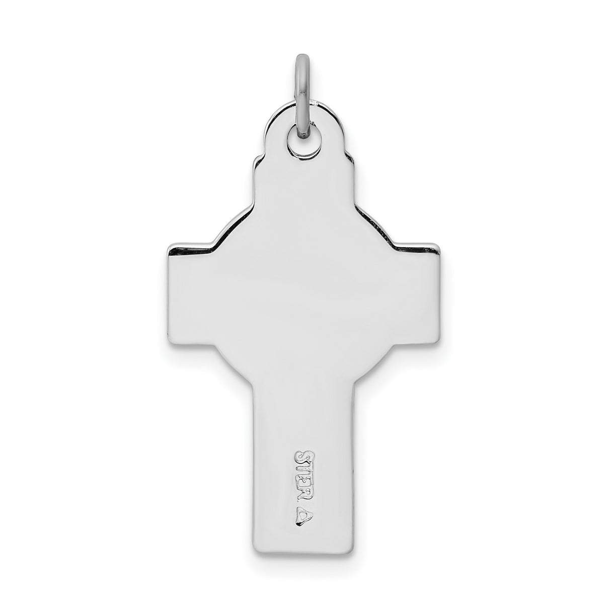 Sterling Silver Cross Pendant with Black Enamel Celtic Knot Design for Men and Women