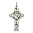 Celtic Cross With Biblical Figures Charm Pendant in Real 925 Sterling Silver