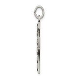 Sterling Silver Cross Pendant with Celtic Inspired Design and Antiqued Religious Detailing