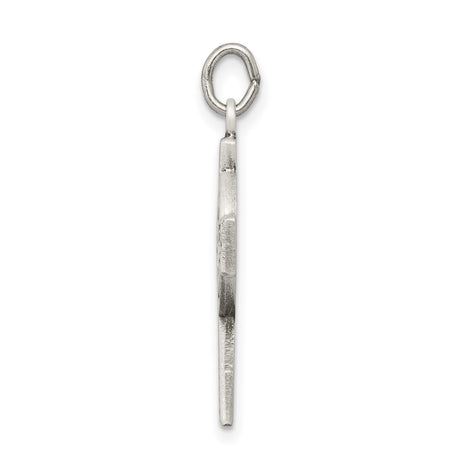 Sterling Silver Celtic Cross Pendant with Matte Finish and Halo Detail for Men and Women