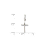 Sterling Silver Cross Pendant, Minimalist Unisex Spiritual Jewelry with Long Chain