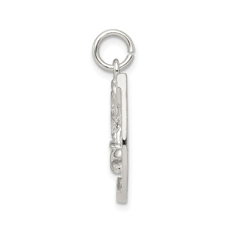Sterling Silver Cowboy Boot and Horseshoe Pendant, Western Rodeo Charm Jewelry