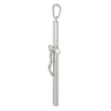 Sterling Silver Crucifix Cross Pendant with Detailed Jesus Figure and Tapered Bail