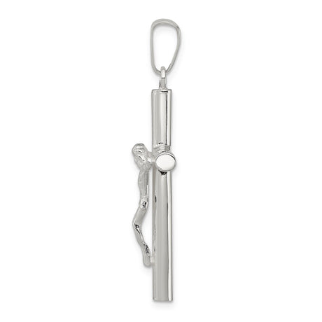Sterling Silver Crucifix Pendant with Detailed Jesus Figure, Christian Religious Charm