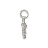 Sterling Silver Revolver Gun Pendant, Western Handgun Charm for Men, Biker Style Jewelry
