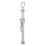 Sterling Silver Crucifix Pendant with Raised Jesus Figure and Rope Detailing