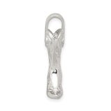 Sterling Silver Cowboy Boot Pendant with Western Charm for Women, Rodeo Style Jewelry