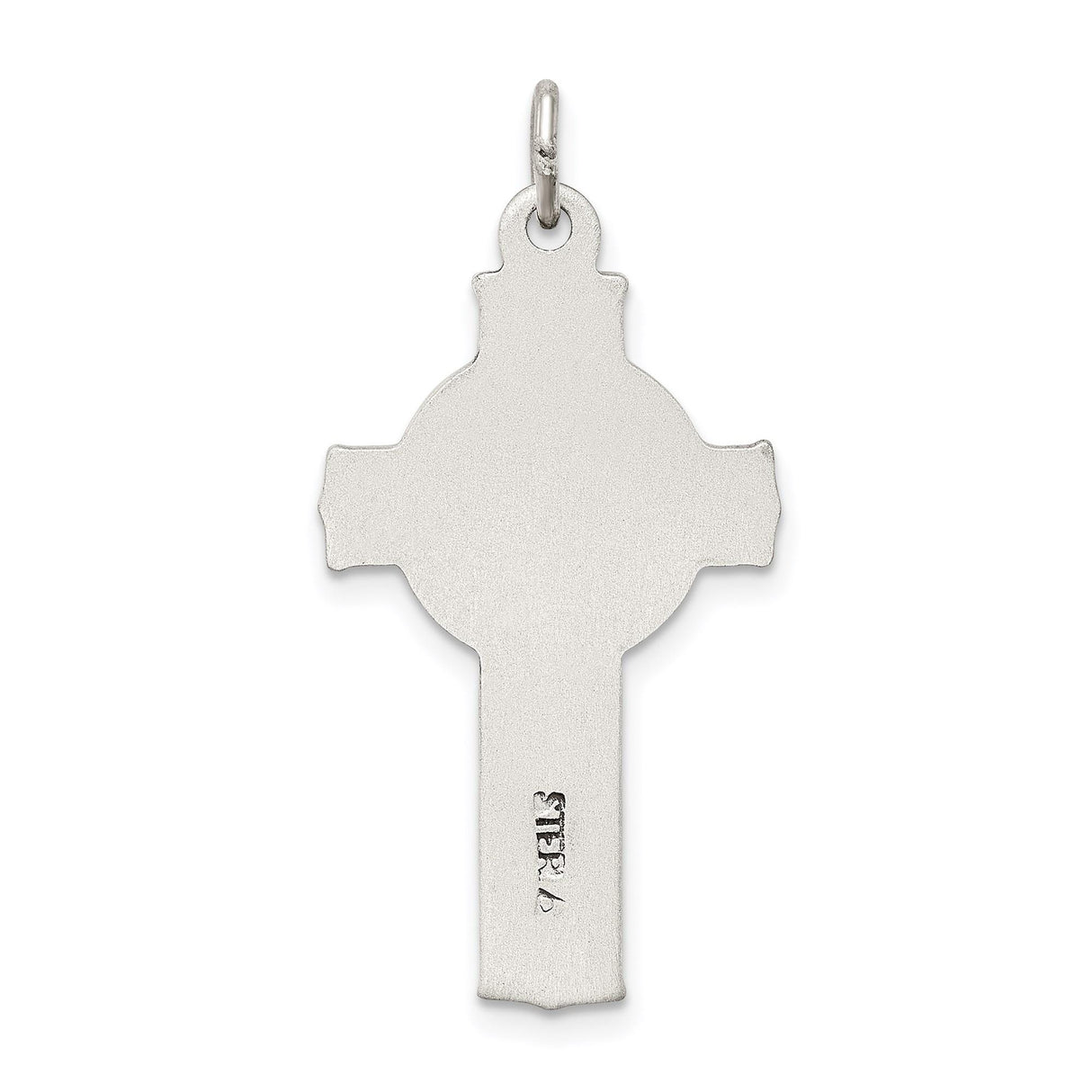 Sterling Silver Crucifix Cross Pendant with Raised Christ, Oxidized Finish, Vintage Religious Style