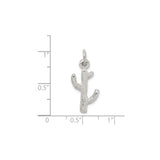 Sterling Silver Cactus Pendant, Desert Plant Charm, Boho Western Style Jewelry for Women or Unisex