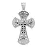 Sterling Silver Crucifix Cross Pendant with INRI Detailing, Vintage Religious Style