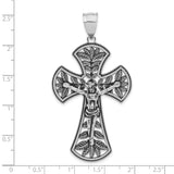 Sterling Silver Crucifix Cross Pendant with INRI Detailing, Vintage Religious Style