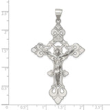 Sterling Silver Crucifix Pendant with Jesus on Cross and INRI Design