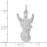 Sterling Silver Pendant with Robed Figure and Raised Arms, Christian Faith Symbol