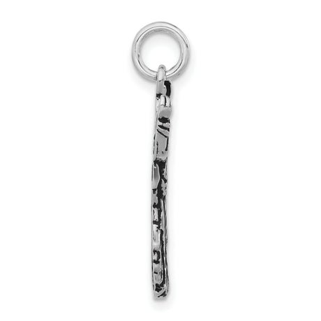 Sterling Silver Christian Pendant with Robed Figure and Raised Arms Symbolizing Faith and Resurrection