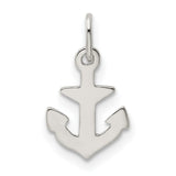 Polished Anchor Charm Pendant in Real 925 Sterling Silver