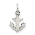 Polished Anchor Charm Pendant in Real 925 Sterling Silver