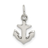 Polished Anchor Charm Pendant in Real 925 Sterling Silver
