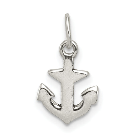 Polished Anchor Charm Pendant in Real 925 Sterling Silver