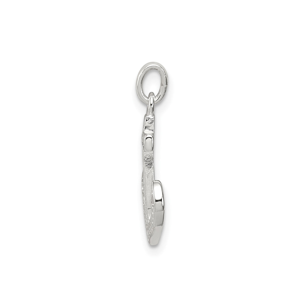 Sterling Silver Anchor Cross Pendant with Cubic Zirconia, Nautical Faith and Hope Design