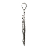 Sterling Silver Our Lady of Guadalupe Pendant, Virgin Mary Religious Medal Charm