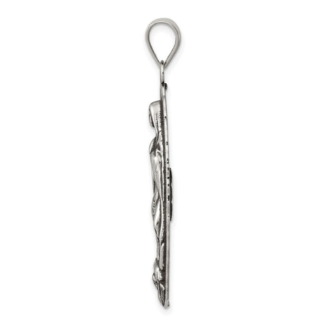 Sterling Silver Our Lady of Guadalupe Pendant, Virgin Mary Religious Medal Charm