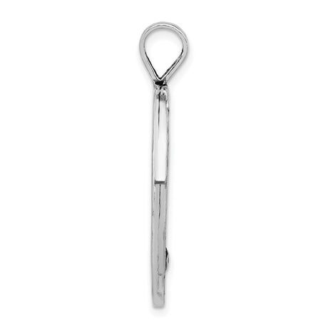 Sterling Silver Cross Pendant with Oval Cutout and Oxidized Rustic Finish